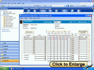 Outlook timesheet template