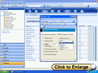 Individual timesheet rules in TrackerOffice