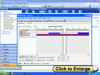 Scheduling a meeting in TrackerOffice