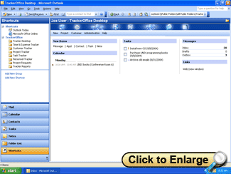 Outlook workflow solution - TrackerOffice user desktop